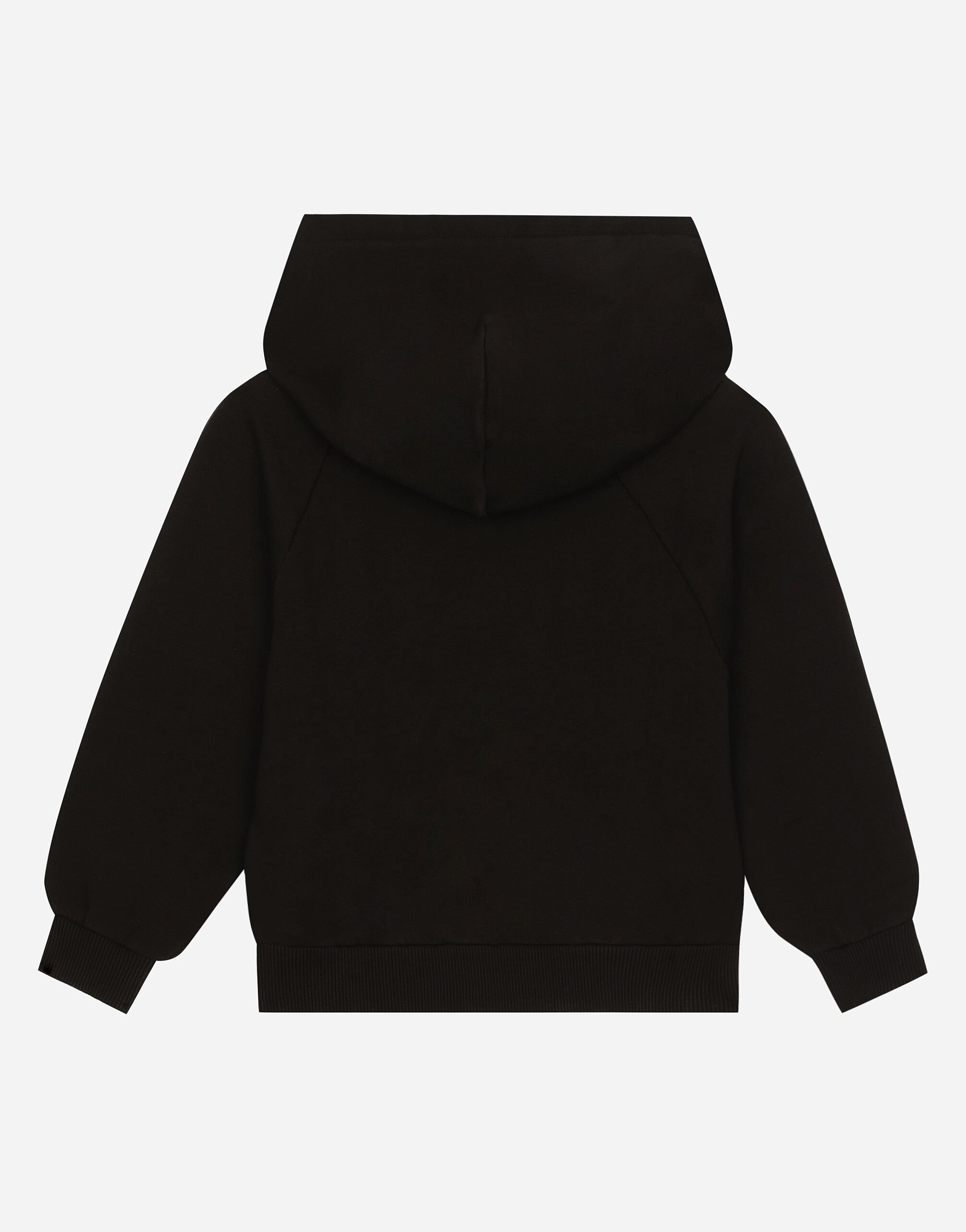 Black jersey hoodie top