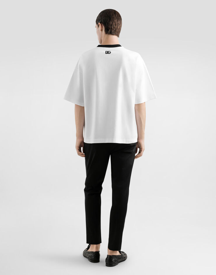 Dolce & Gabbana コットン ダブルダーツ パンツ ブラック GV4EETFUFNV