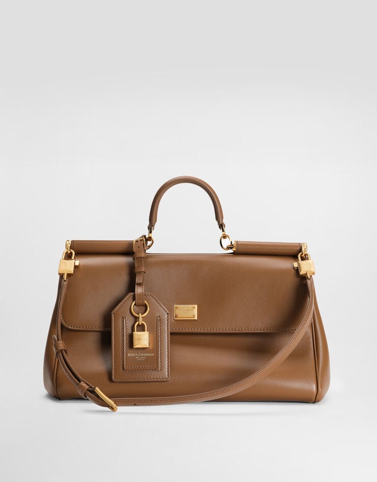 Dolce & Gabbana My Sicily handbag in plongé calfskin Brown BB7782B7321