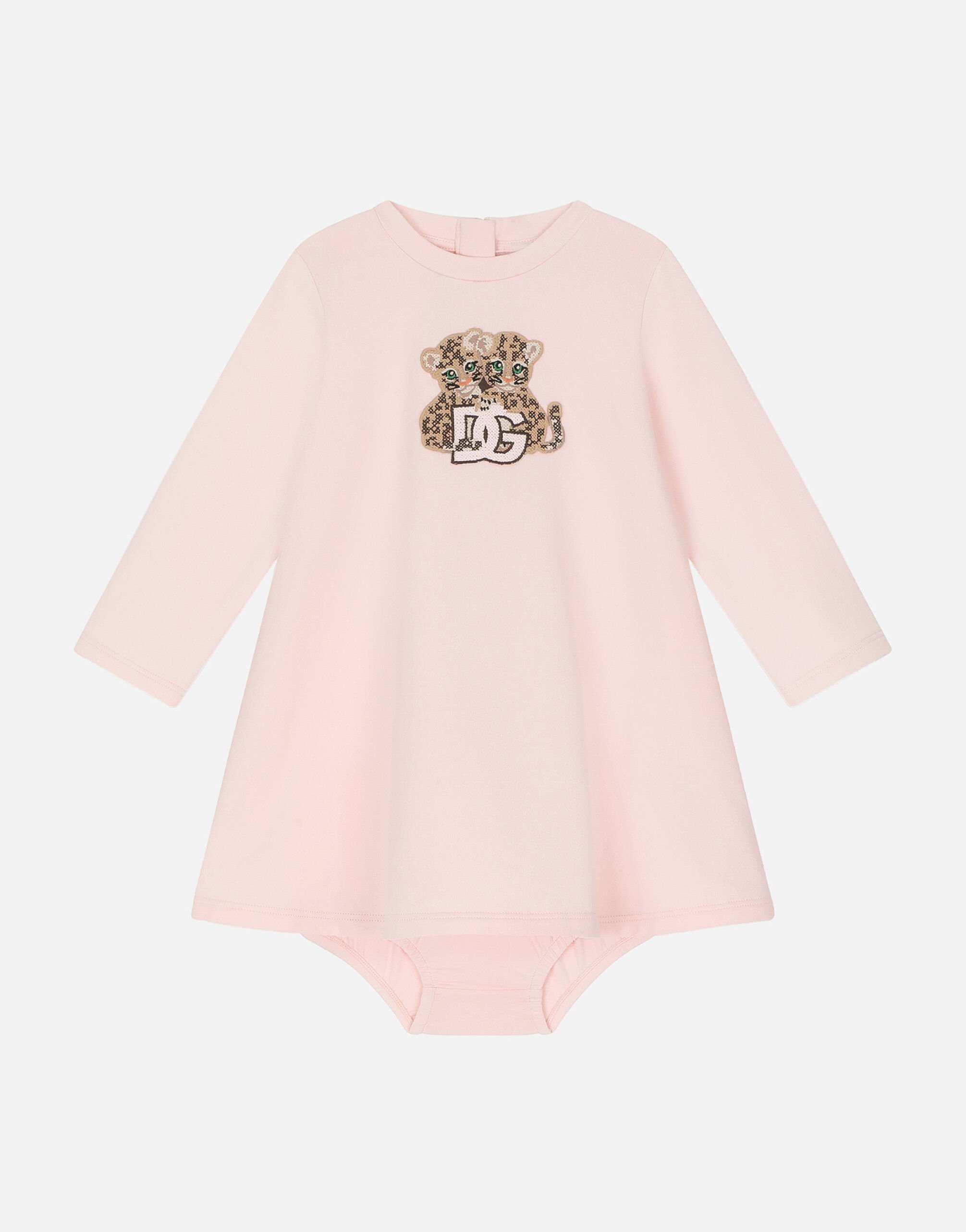Dolce & Gabbana Robe midi en interlock à imprimé Logomanie Imprimé L23DP2HS5QR