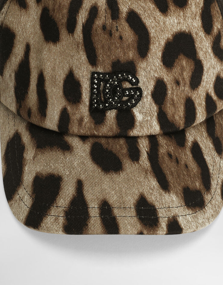 Dolce & Gabbana Leopard-print stretch drill baseball hat Dolce & Gabbana Leopard-print stretch drill baseball hat Print LB4H52FSFAG