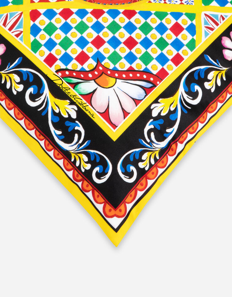 Dolce & Gabbana Cojín de raso duquesa de algodón pequeño Multicolor TCE001TCA95