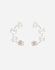 Dolce & Gabbana Earcuff earrings with DG logo and rhinestones Silver WNQ4S2W1111