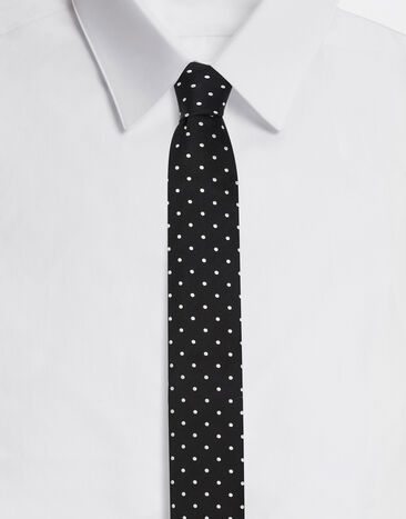Dolce & Gabbana 6-cm silk jacquard blade tie Black GT149EG0JBQ
