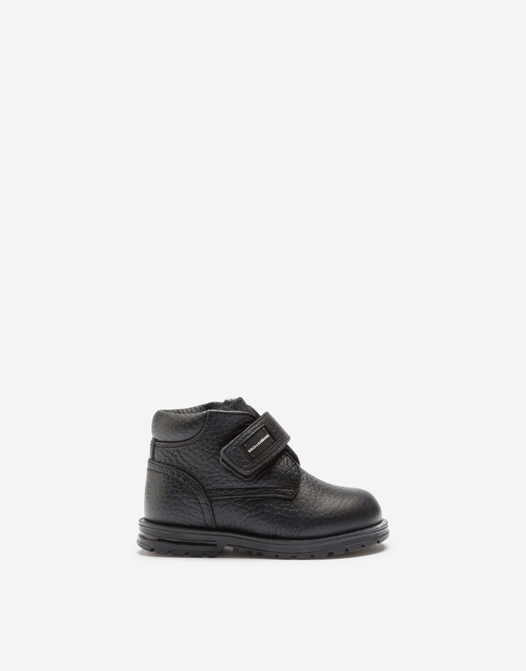 Dolce & Gabbana Calfskin and shearling ankle boots BLACK DL0023AU492