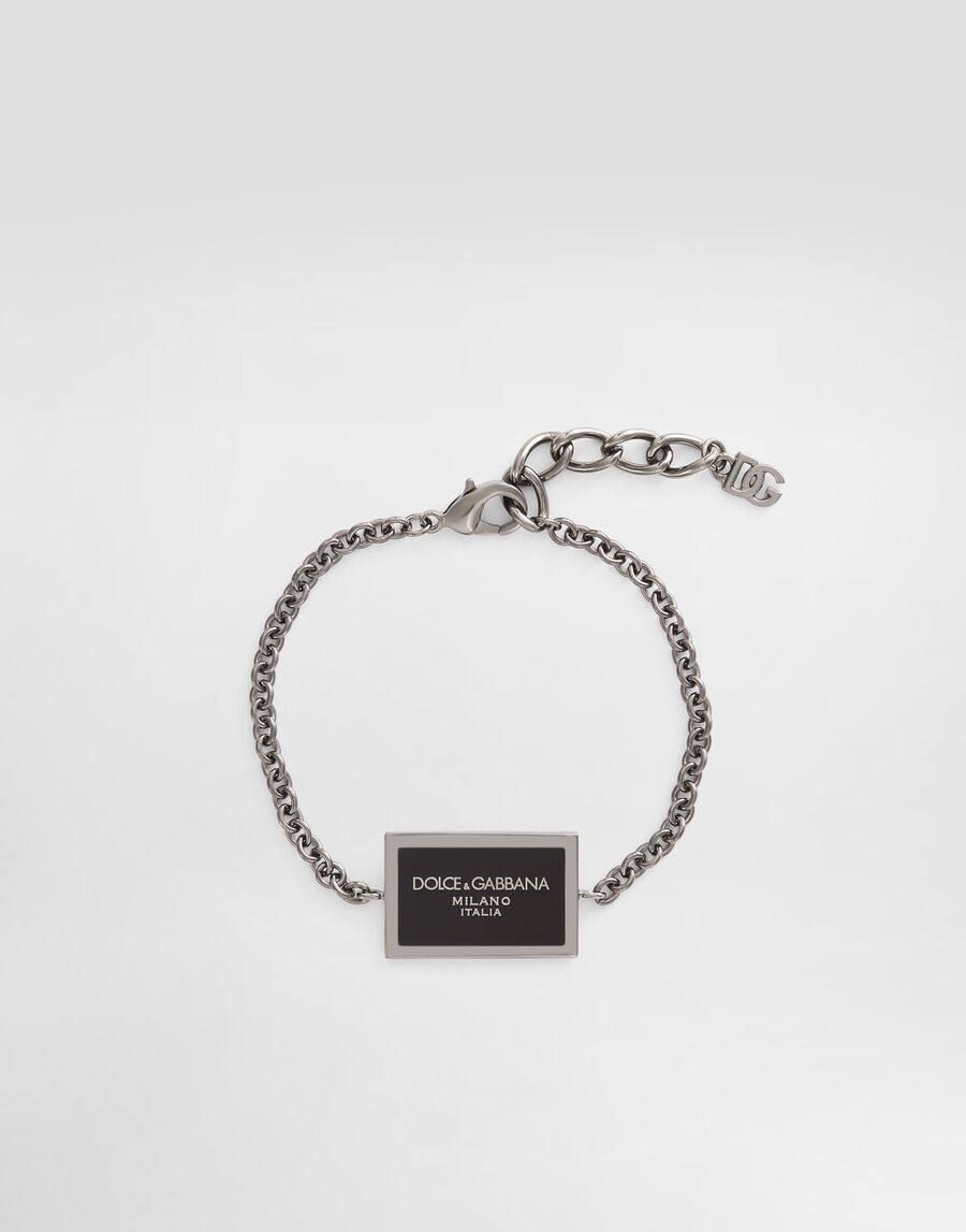 Metal bracelet with logo