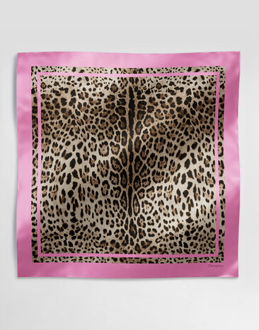 Dolce & Gabbana Leopard-print silk twill foulard (90x90) Print FN090RGDCF5
