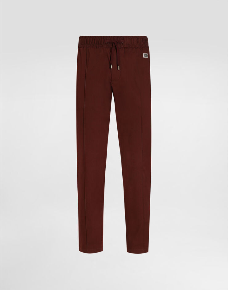 Dolce & Gabbana Jogginghose aus Baumwolle mit Plakette Mehrfarbig GYACETFUFNV