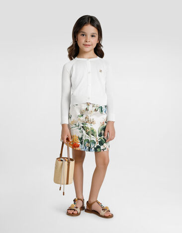 Dolce & Gabbana Satin viscose cardigan White L5KWMDJAIRU