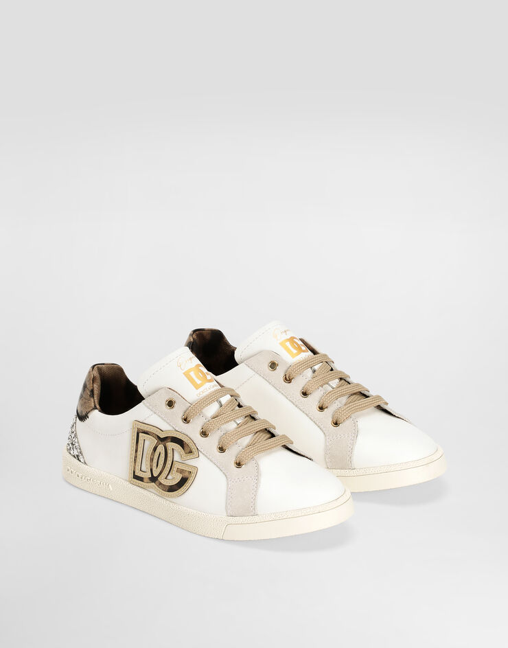 Dolce & Gabbana DG Original sneakers with glitter and embroidery Multicolor D11386AX268