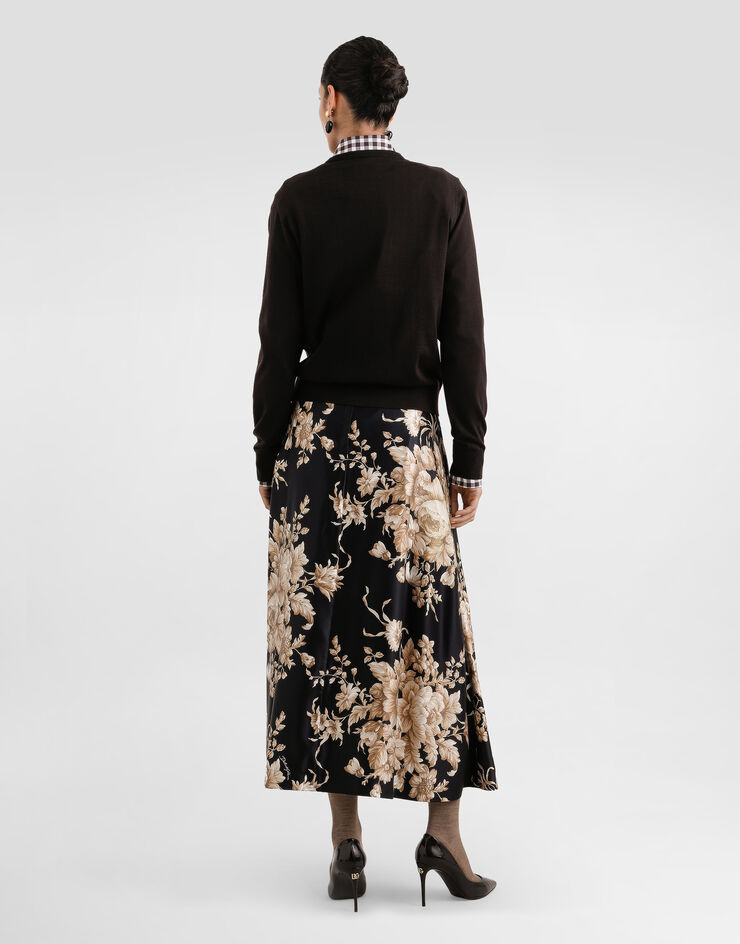 Dolce & Gabbana بلوفر كشمير بني FXXAGZJBW0P