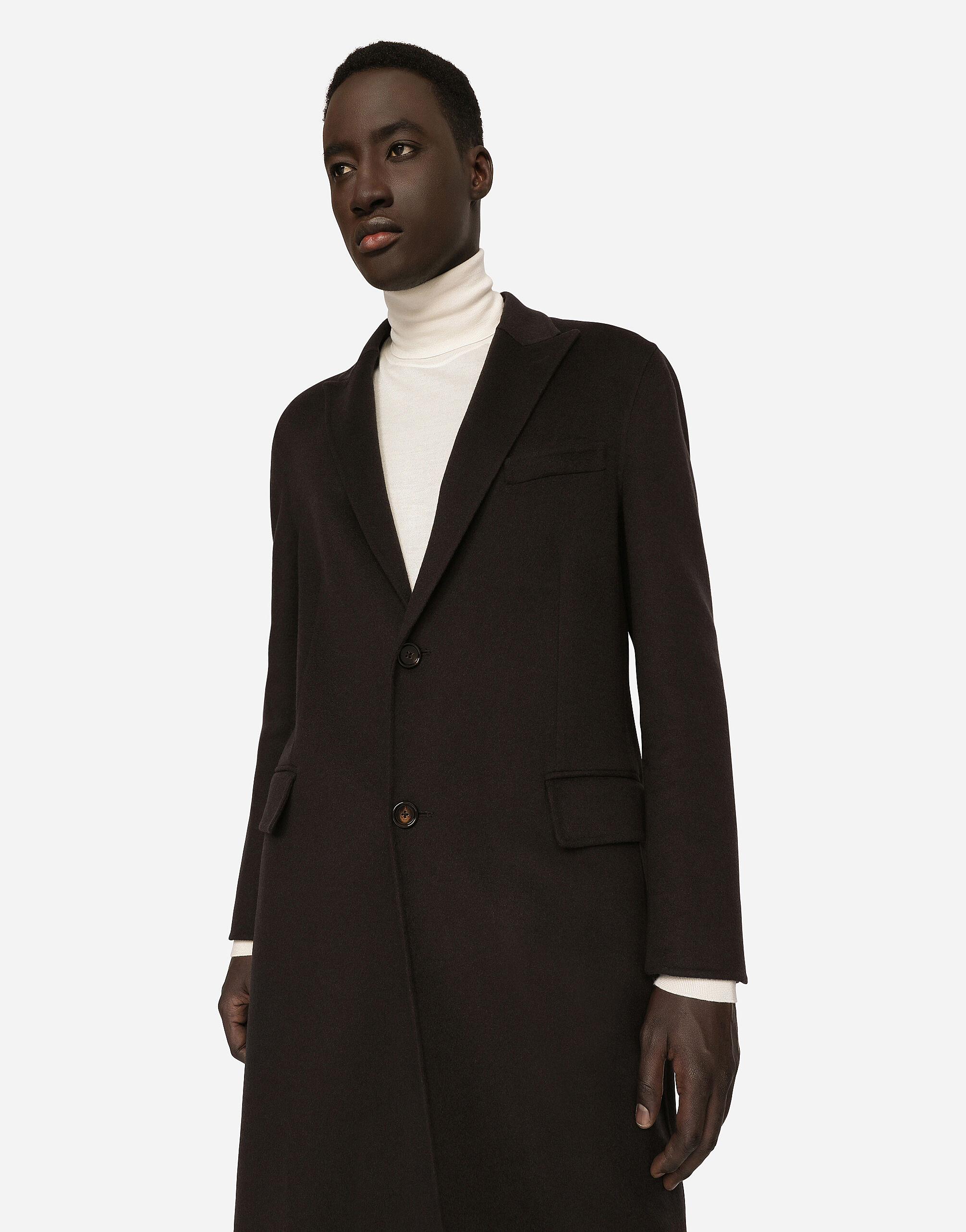 Double cashmere coat in Brown for Men | Dolce&Gabbana® US