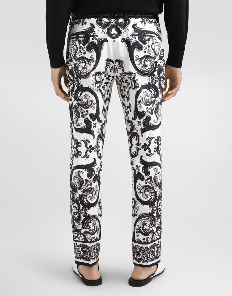Dolce & Gabbana Hose mit Majolika-Print Mehrfarbig GYK9ETFPFSN
