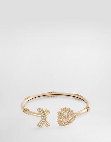 Dolce & Gabbana Devotion bracelet in 18kt yellow gold with diamonds Gold WBND2GWYEDI
