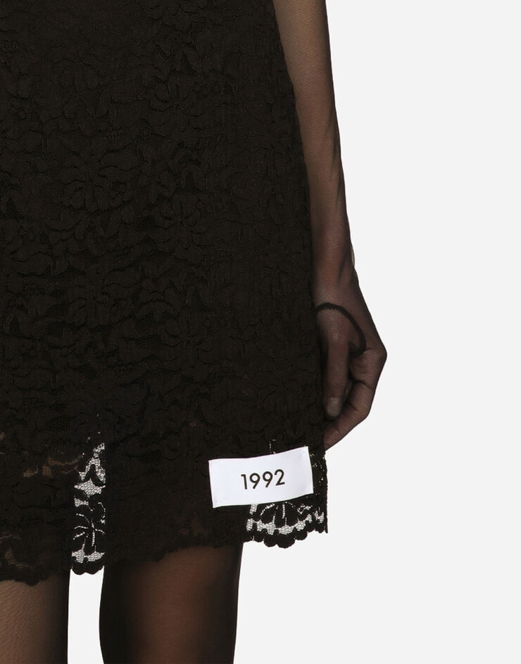 Dolce & Gabbana KIM DOLCE&GABBANA Cordonetto lace minidress Schwarz F6BHJTFLM9B