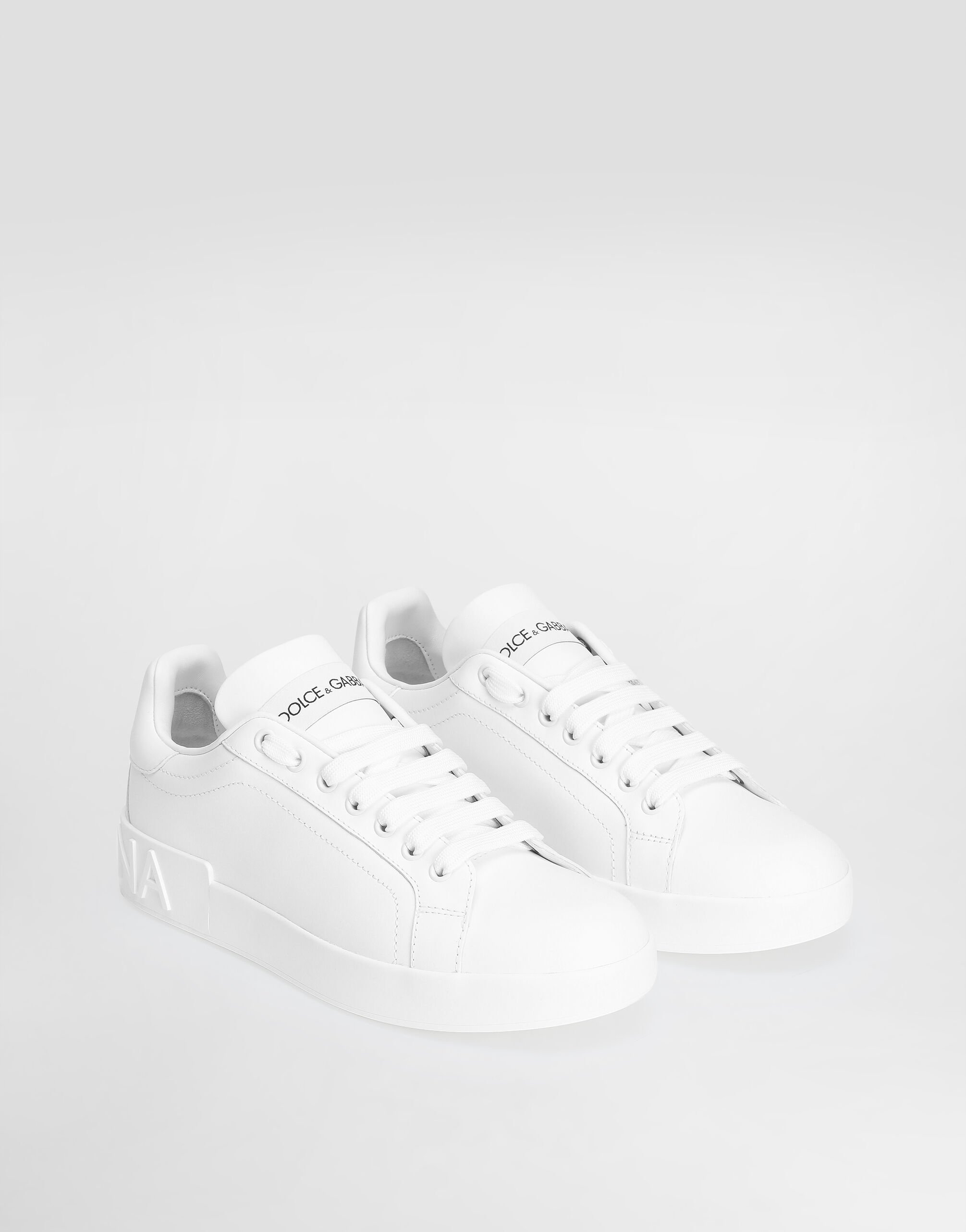 スニーカー DOLCE  GABBANA Women Sneakers CK1544 AX615 8L315 White Calfskin Portofino sneakers in White for Women