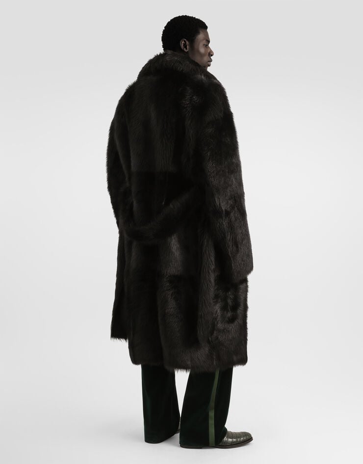 Dolce & Gabbana Long-haired shearling coat Dolce & Gabbana Long-haired shearling coat Black G048DLFUP89