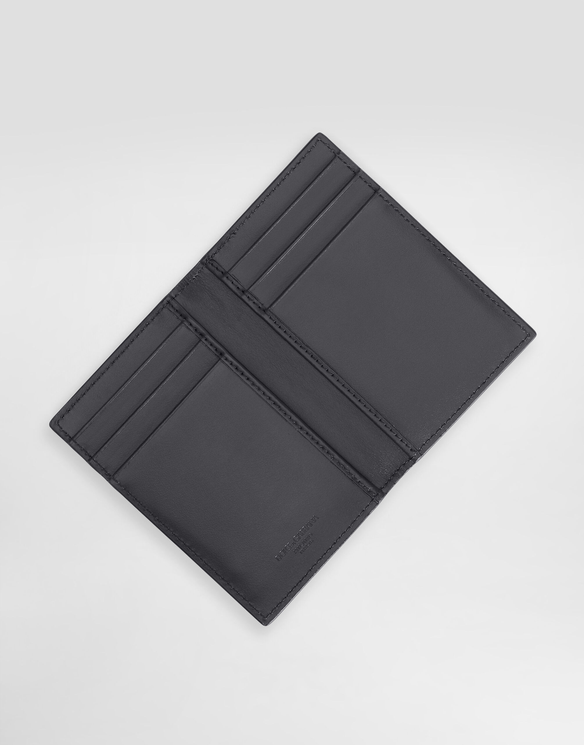 Card holder in calfskin with logo