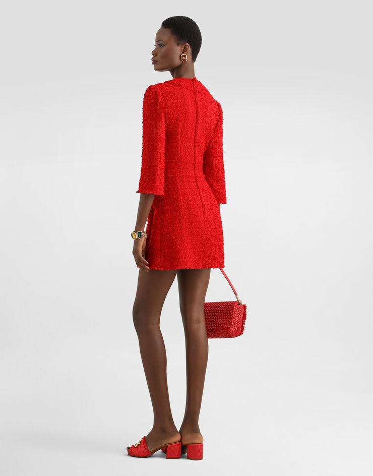 Dolce & Gabbana Short dress in rachel tweed Dolce & Gabbana Short dress in rachel tweed Red F622ATHJMRM