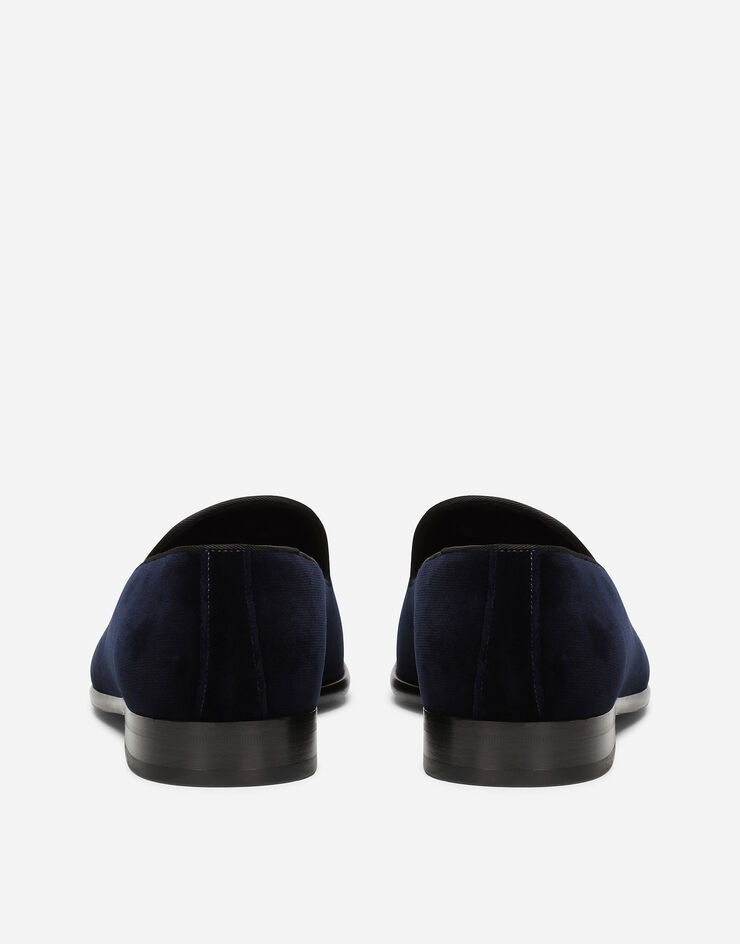 Dolce & Gabbana Cotton velvet slippers Blue A50396A6808