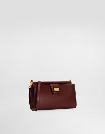 Dolce & Gabbana Plongé calfskin phone bag Bordeaux BI3367A9S25