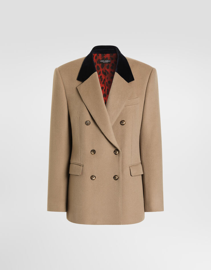 Dolce & Gabbana Double-breasted cashmere jacket Dolce & Gabbana Double-breasted cashmere jacket Beige F2JAETFU2D1