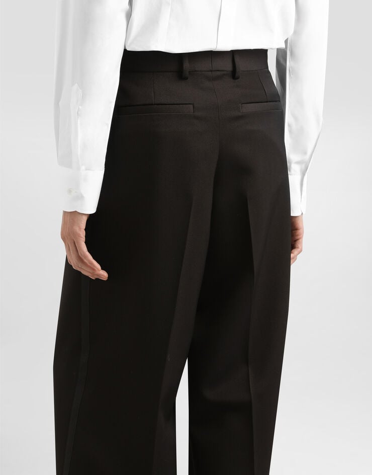 Dolce & Gabbana Hose aus Wollgabardine Black GP17DTFU21E