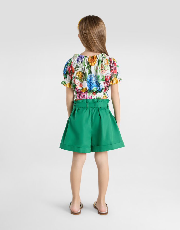 Dolce & Gabbana Cotton poplin top with floral print Print L56S24HS5S5