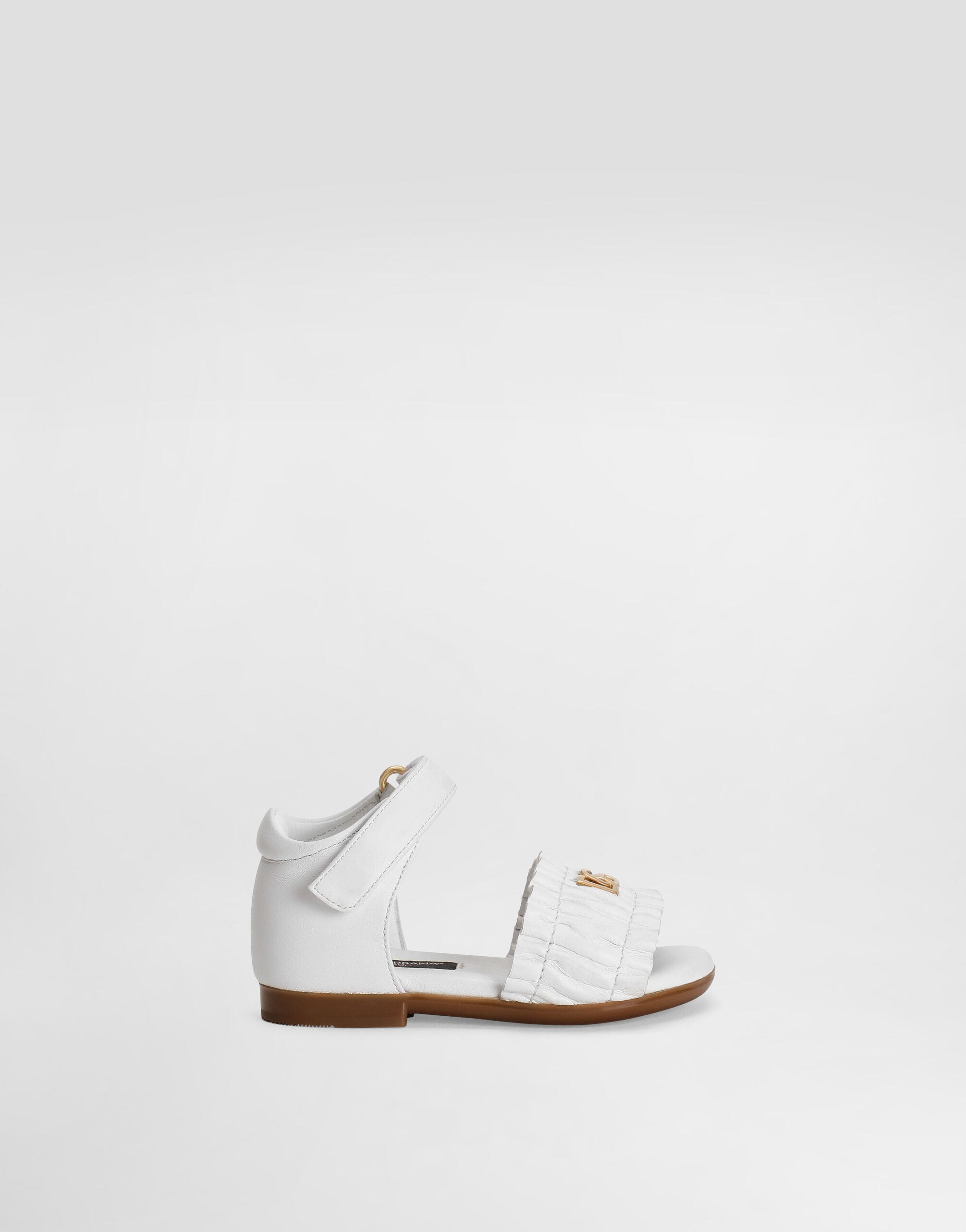 DOLCE&GABBANAキッズサンダル⋆˚ʚɞ Nappa leather sandals in White for Girls | Dolce&Gabbana® US
