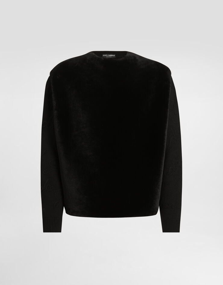 Dolce & Gabbana Embroidered crew neck pullover Black GXX01ZJDVC5