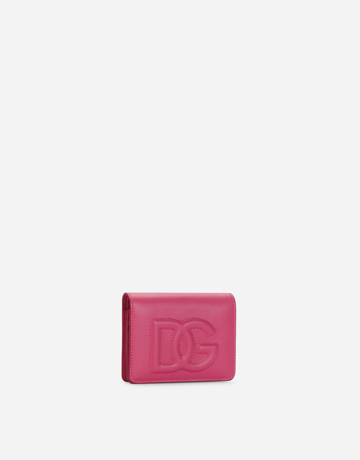 Dolce & Gabbana Calfskin wallet with DG logo лиловый BI1211AG081