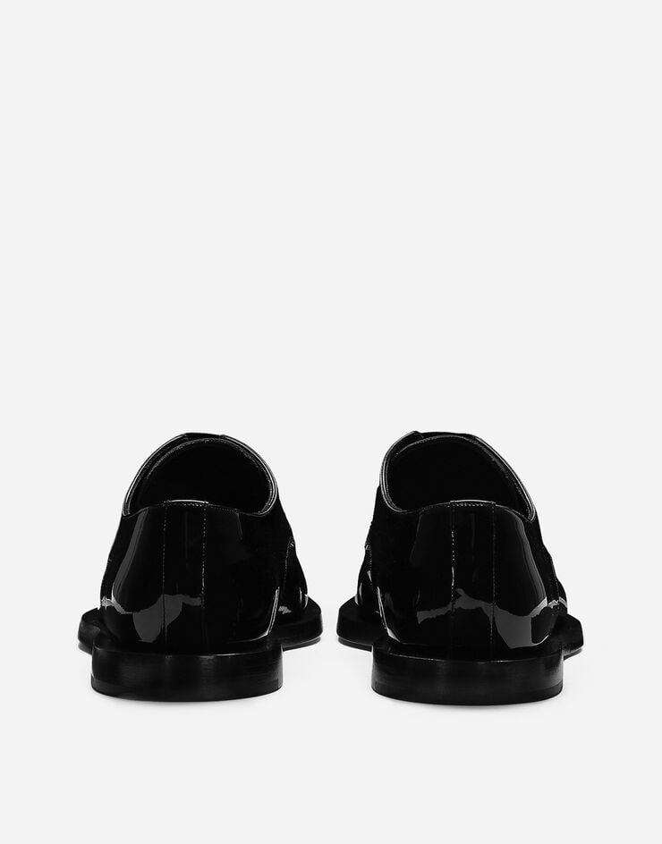 Dolce&Gabbana حذاء ديربي من جلد لامع أسود A10797A1471