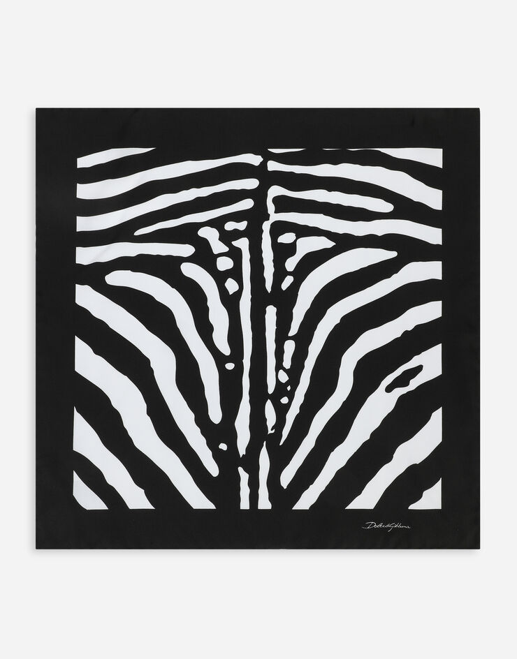 Dolce & Gabbana Zebra-print twill scarf (50 x 50) Multicolor FN093RGDAOU