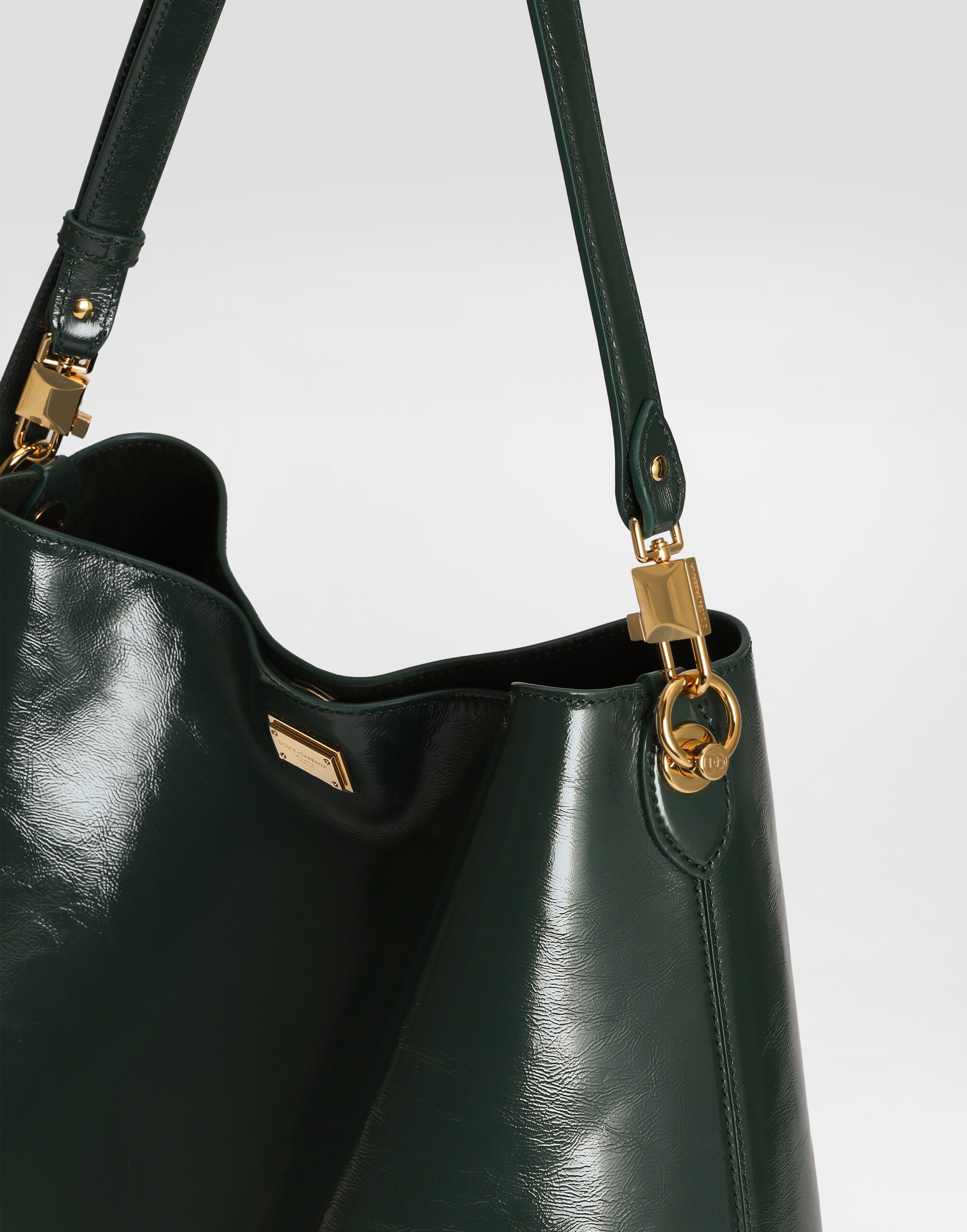 Large Vittoria calfskin shoulder bag in Green for Women