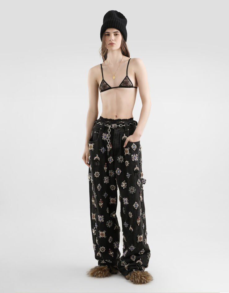Dolce & Gabbana Denim 5-pocket trousers Multicolor FTDF8ZG8OG2