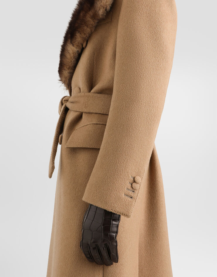 Dolce & Gabbana Double-breasted coat in double camel Dolce & Gabbana Double-breasted coat in double camel Brown G050YZFU2DE