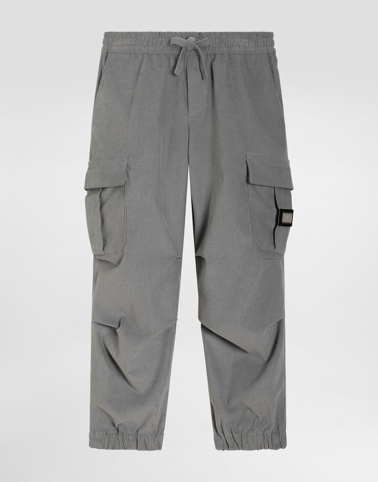 Dolce & Gabbana Corduroy cargo trousers Grey L45P24FUWFI