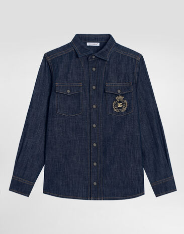 Dolce & Gabbana DGロゴ デニム シャツ マルチカラー L44S34LDD12