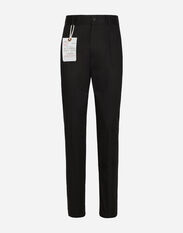 Dolce & Gabbana Tailored stretch cotton pants Beige G2QU4TFJ6B4