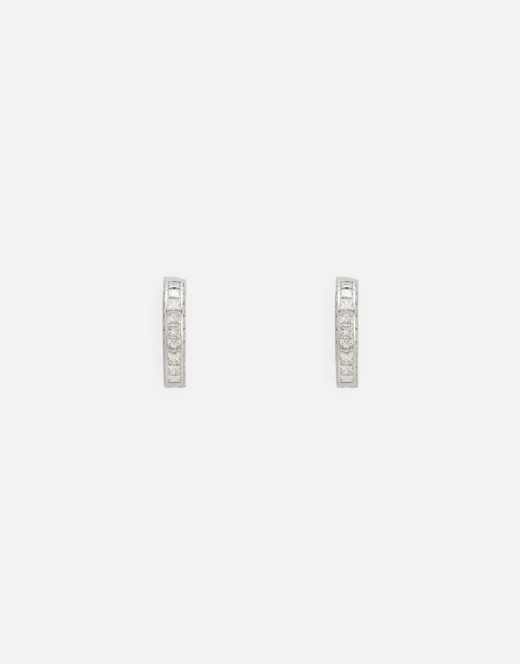 Dolce & Gabbana Boucles d’oreilles Easy Diamond en or blanc 18 ct avec diamants Blanc WEQA5GWDIA1