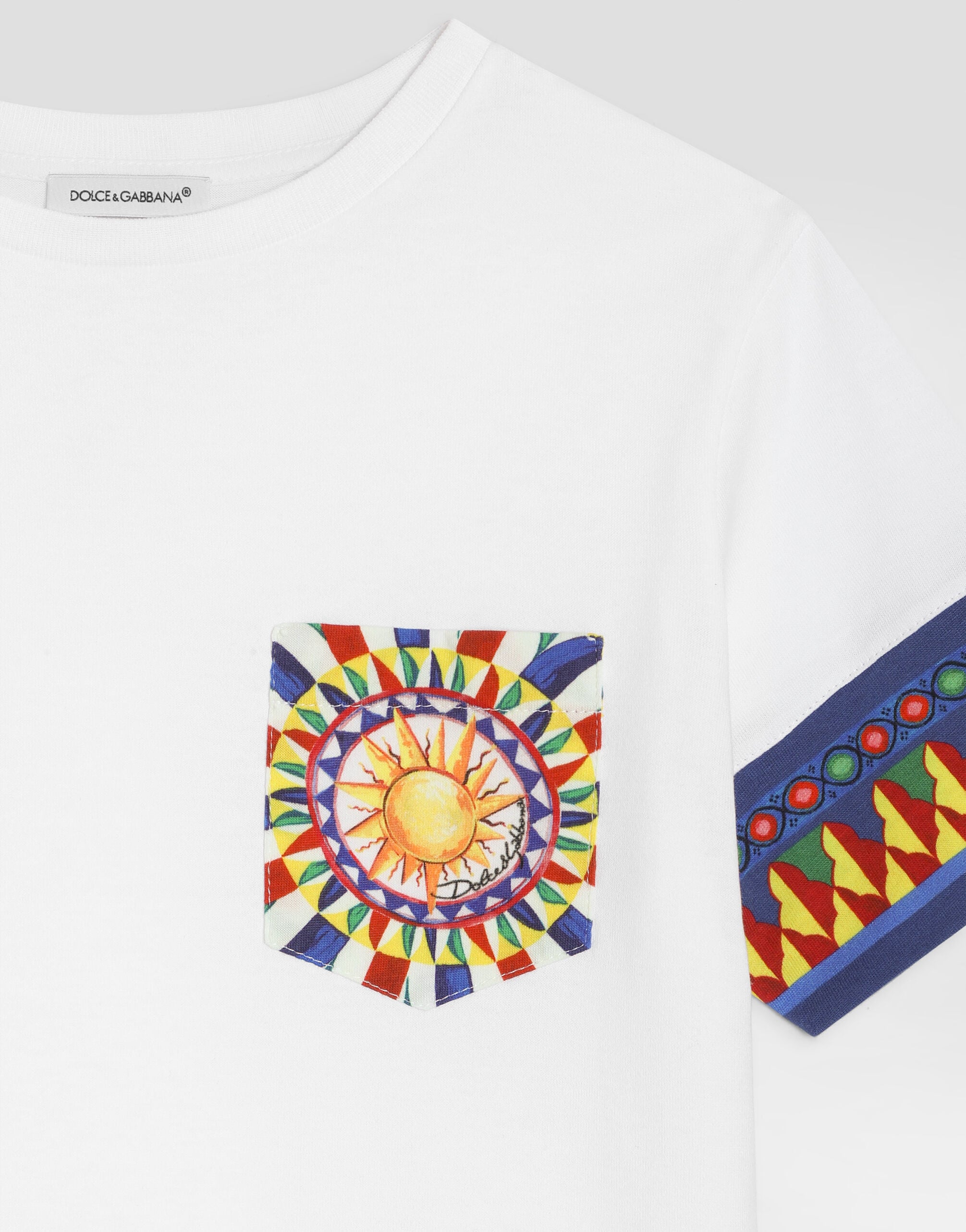 Multicolorのボーイズ Carretto-print jersey t-shirt | Dolce&Gabbana®