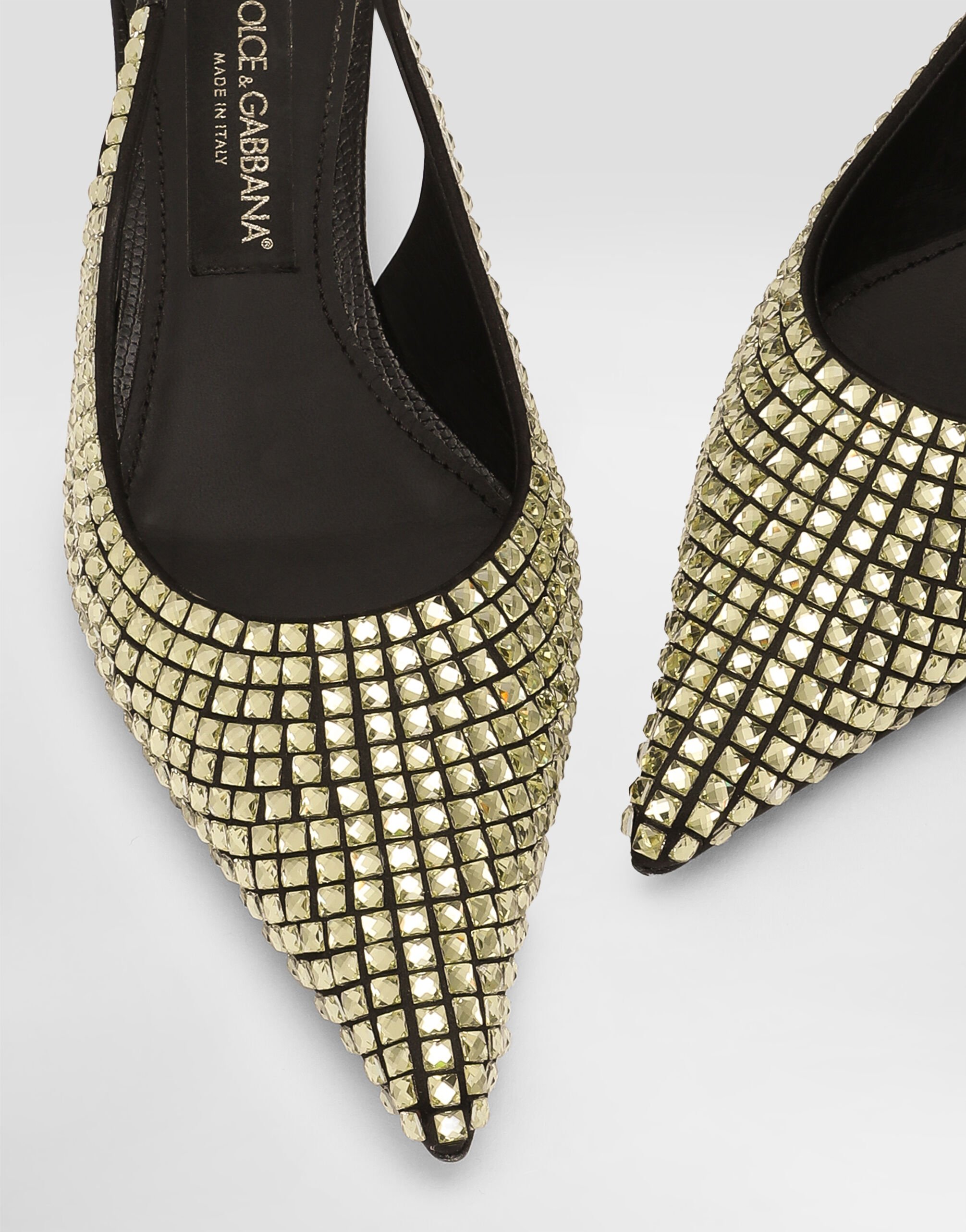 Calfskin slingbacks in Gold for Women | Dolce&Gabbana® US