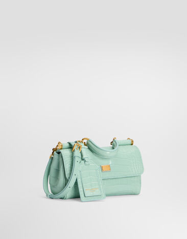 Dolce & Gabbana Mini My Sicily handbag in alligator Azure BB7864B2X47