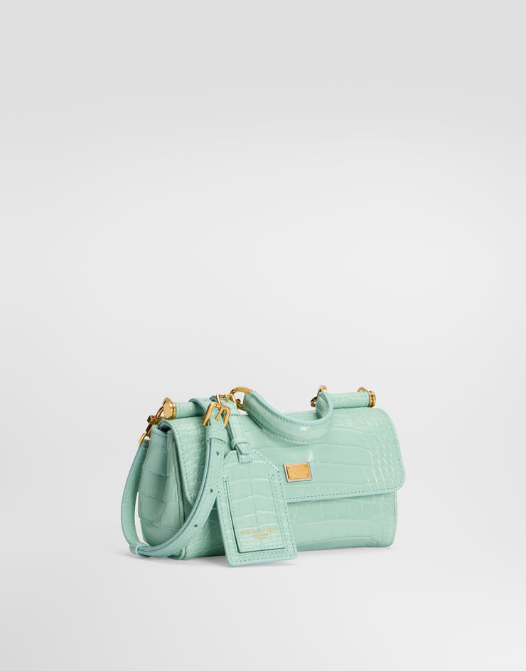 Dolce & Gabbana Mini My Sicily handbag in alligator Azure BB7864B2X47