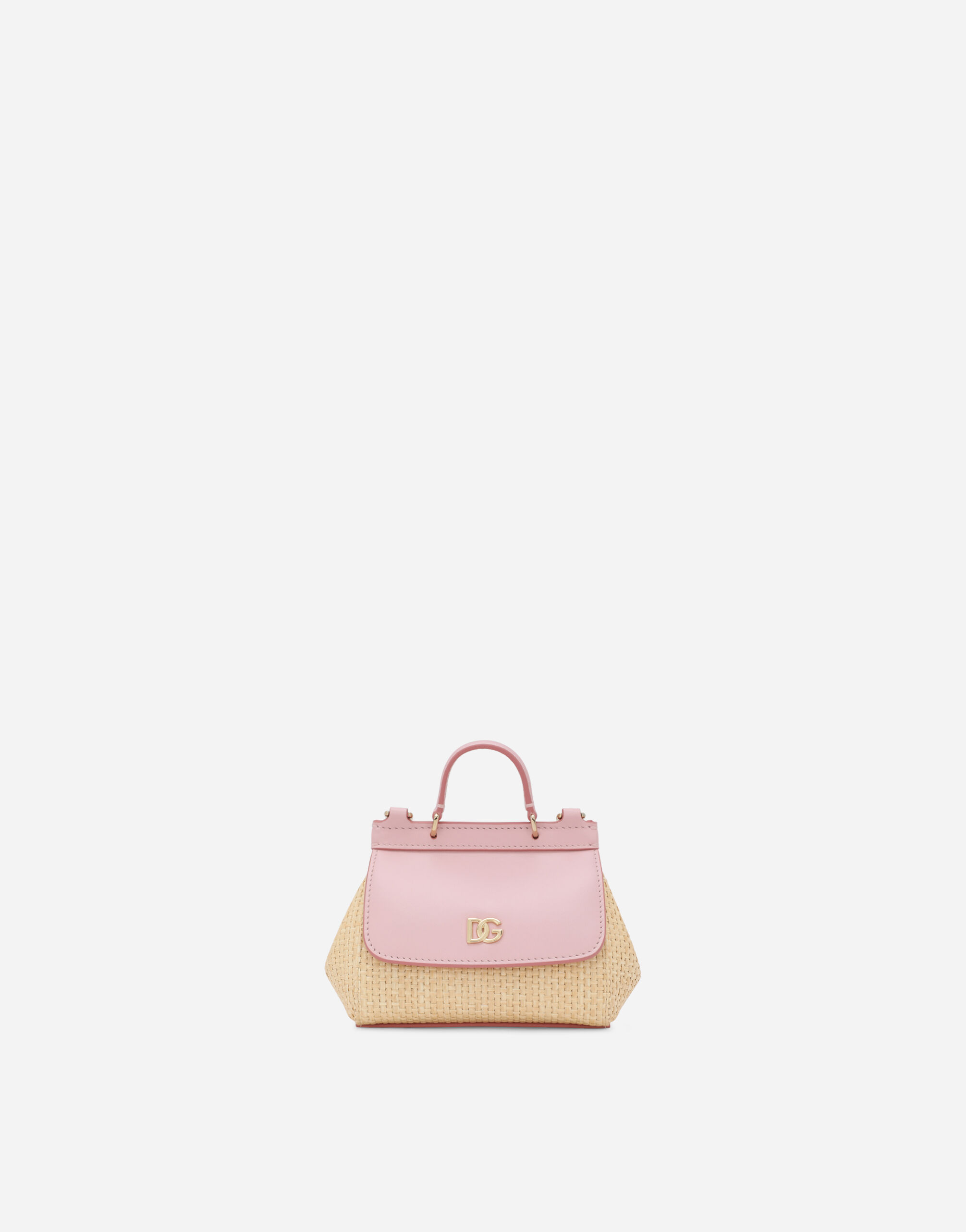 DOLCE&GABBANA SICILY ロゴプレート ミディアム カゴバッグ*PINK ピンクのウィメンズ Medium Sicily handbag | Dolce&Gabbana®