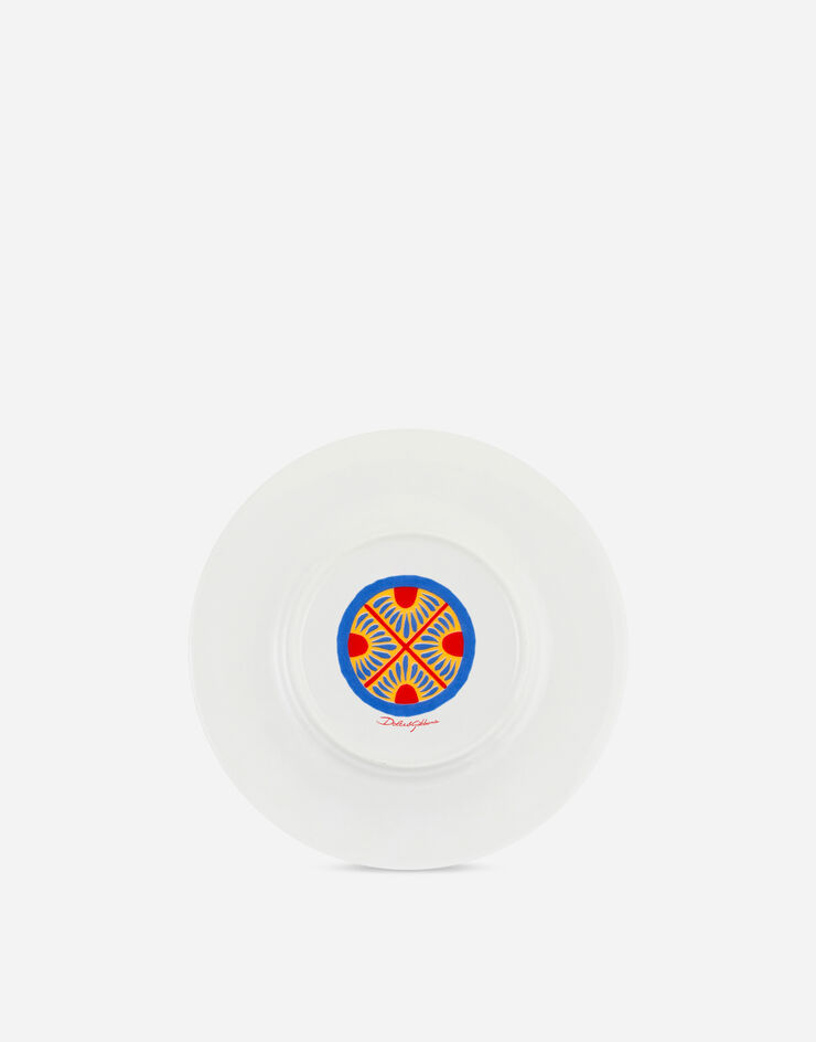 Dolce & Gabbana Set 2 Bread Plates in Fine Porcelain Multicolor TC0S02TCA11