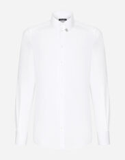 Dolce & Gabbana Cotton Gold-fit shirt with DG patch White G5EJ0TGF114