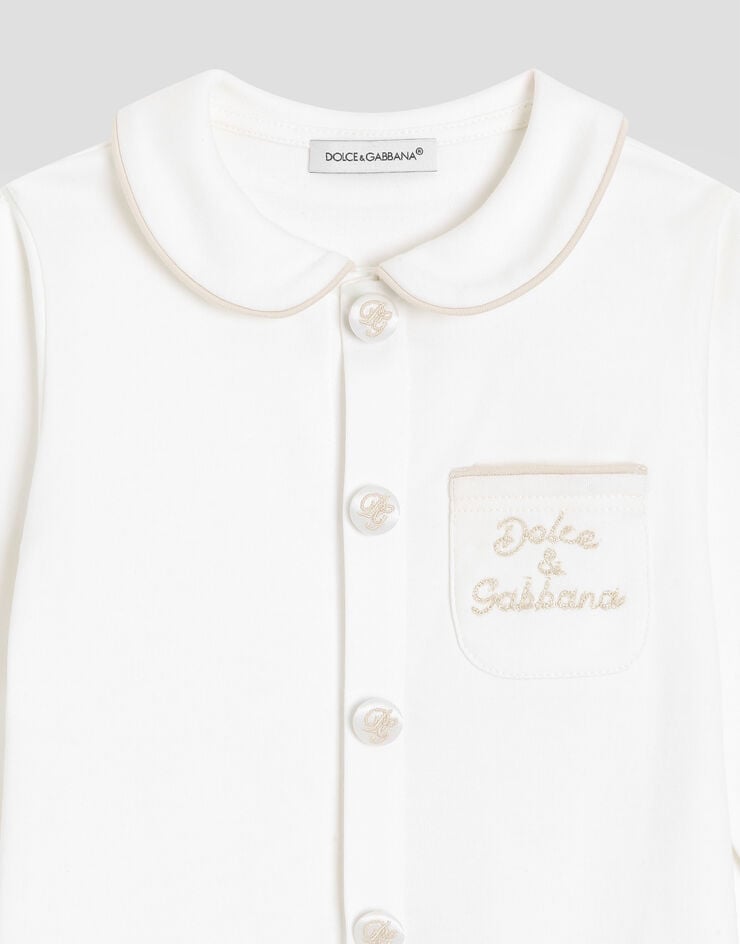 Dolce & Gabbana 3-piece interlock gift set with embroidery White L1JOCCG7PTB