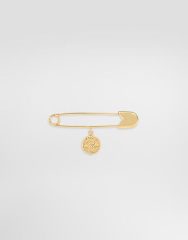 Dolce & Gabbana Safety pin with charm Gold WPS7B4W1111