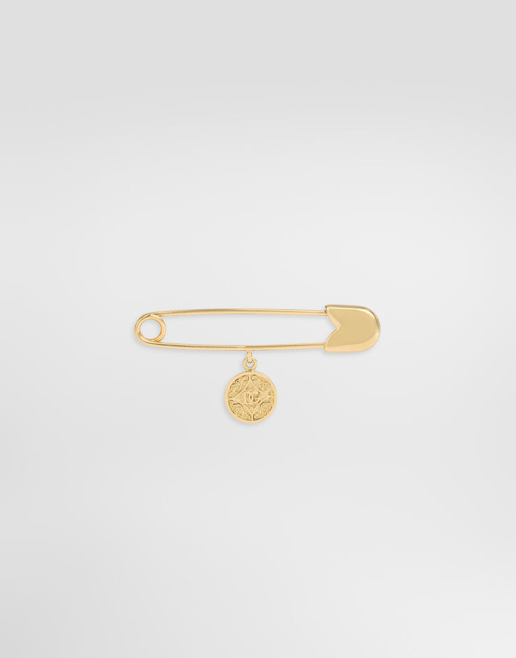Dolce & Gabbana Safety pin with charm Gold WPS7B4W1111